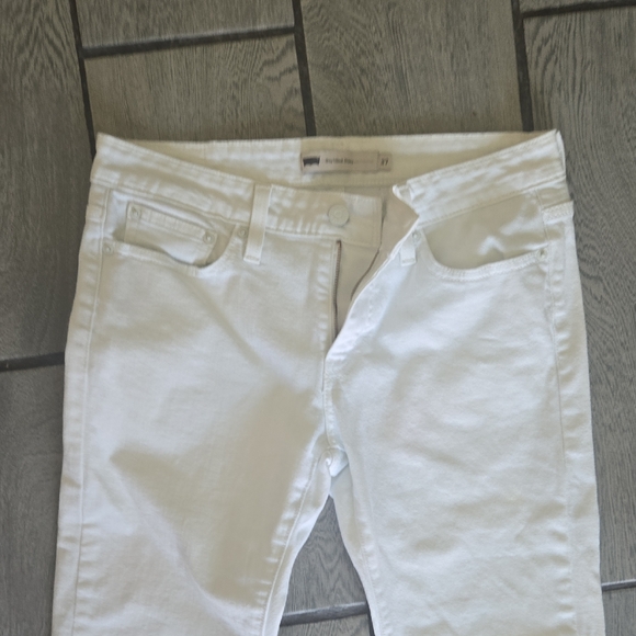 Levi's Women's White Boyfriend Jeans Size 27‎ wp10 - Picture 4 of 7